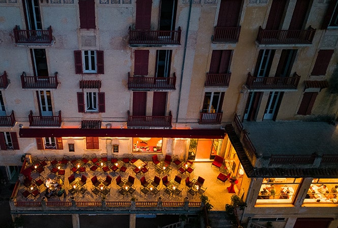 Restaurant with sea view in Piana, Corsica